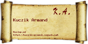 Kuczik Armand névjegykártya
